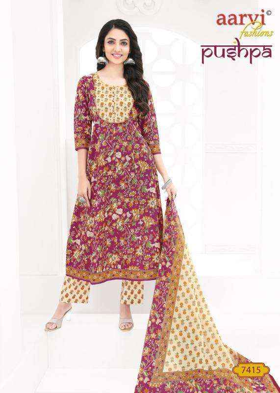 Aarvi Fashion Pushpa Vol 1 Anarkali Cotton Readymade Suits ( 8 Pcs Catalogue )