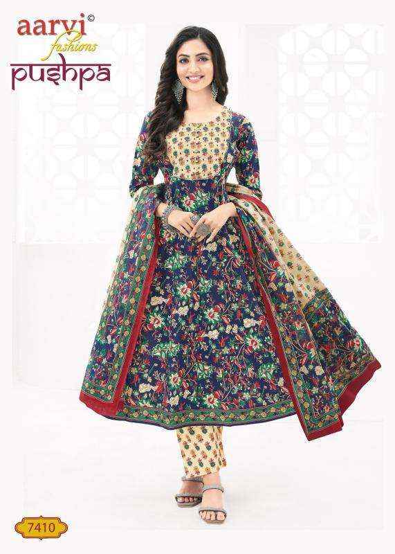 Aarvi Fashion Pushpa Vol 1 Anarkali Cotton Readymade Suits ( 8 Pcs Catalogue )