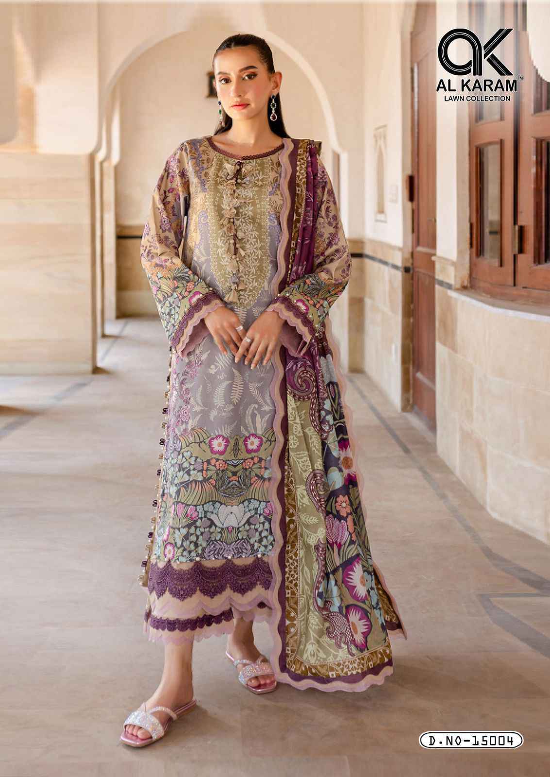 Al Karam Kesariya Vol 15 Cambric Cotton Dress Material ( 6 pcs Catalogue )