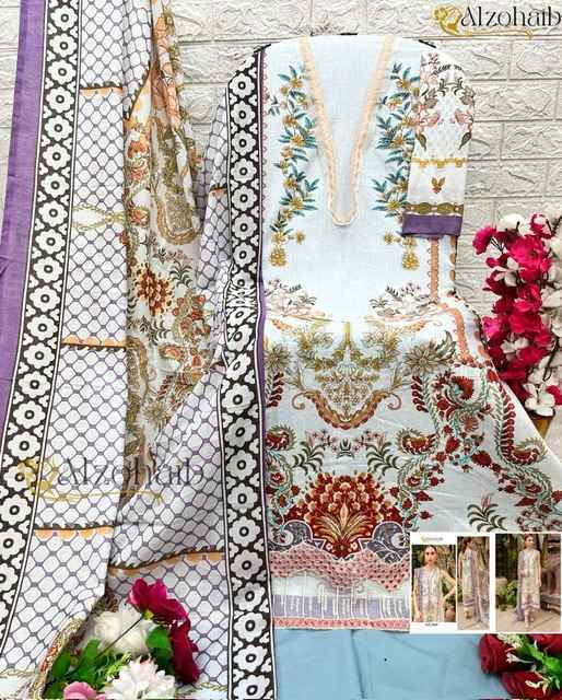 Al zohaib Queen Court Vol 2 Cotton Suits - Wholesale Market Surat ( 5 Pcs Catalog )