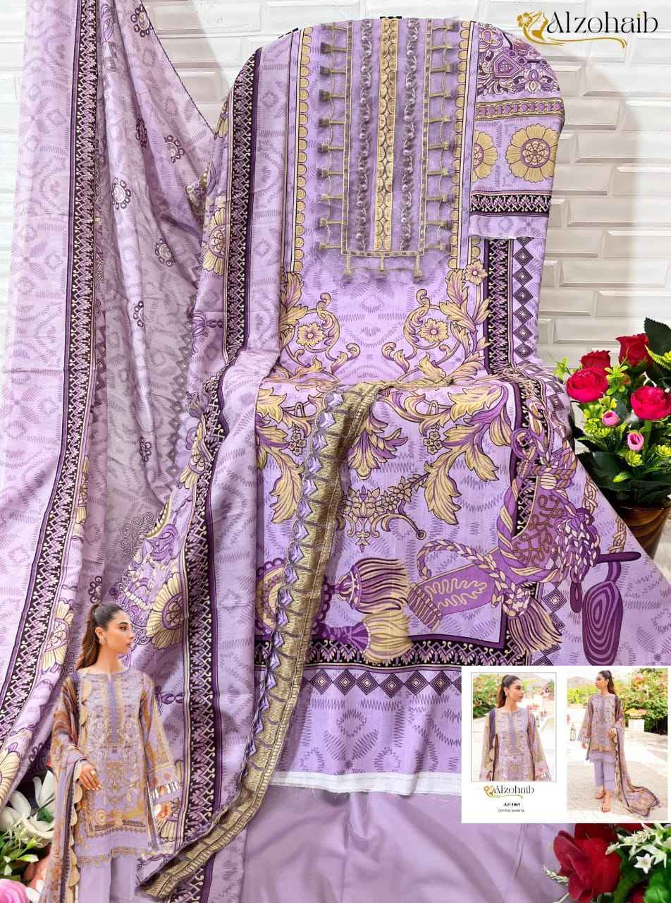 Al zohaib Queens Court Vol 3 Cotton Pakistani Suits ( 5 pcs Catalogue )