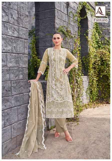 Alok Fantasy Organza Dress Material Wholesale Price ( 6 Pcs Catalog )