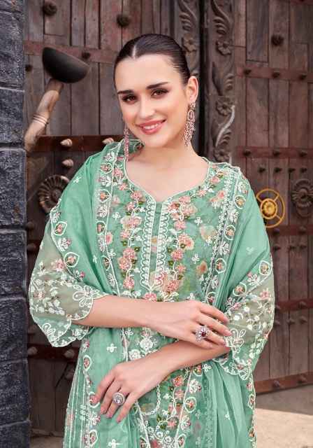 Alok Fantasy Organza Dress Material Wholesale Price ( 6 Pcs Catalog )