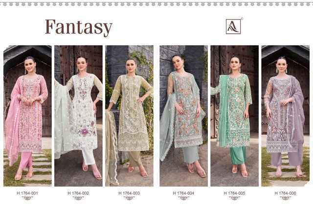 Alok Fantasy Organza Dress Material Wholesale Price ( 6 Pcs Catalog )