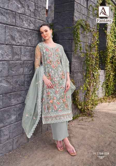 Alok Fantasy Organza Dress Material Wholesale Price ( 6 Pcs Catalog )
