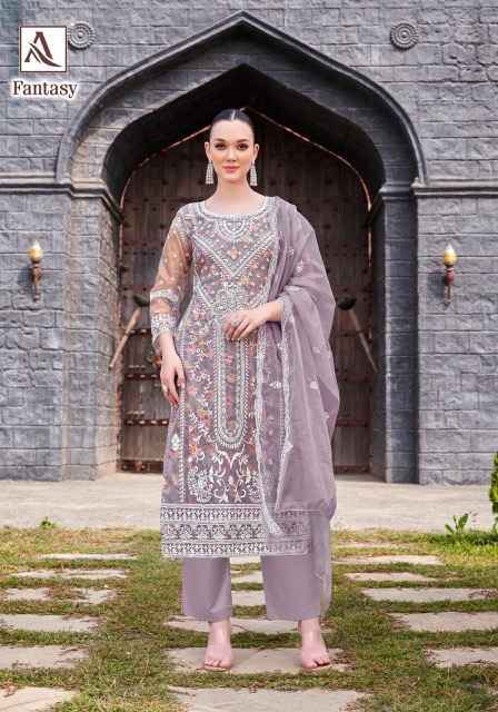 Alok Fantasy Organza Dress Material Wholesale Price ( 6 Pcs Catalog )