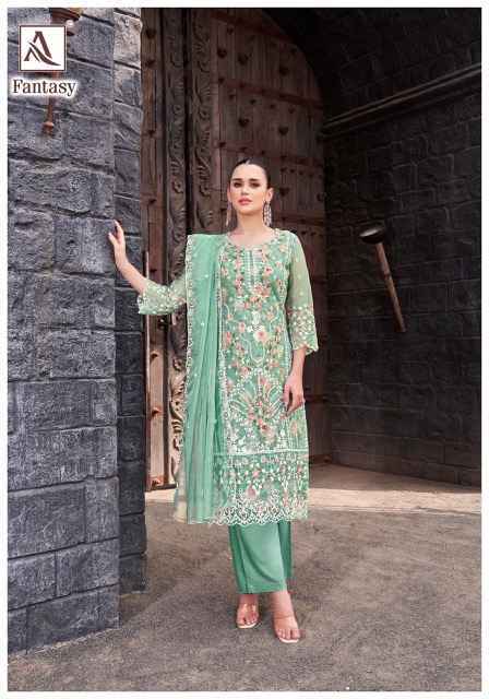 Alok Fantasy Organza Dress Material Wholesale Price ( 6 Pcs Catalog )
