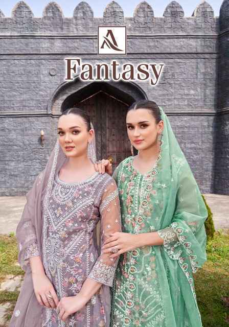 Alok Fantasy Organza Dress Material Wholesale Price ( 6 Pcs Catalog )