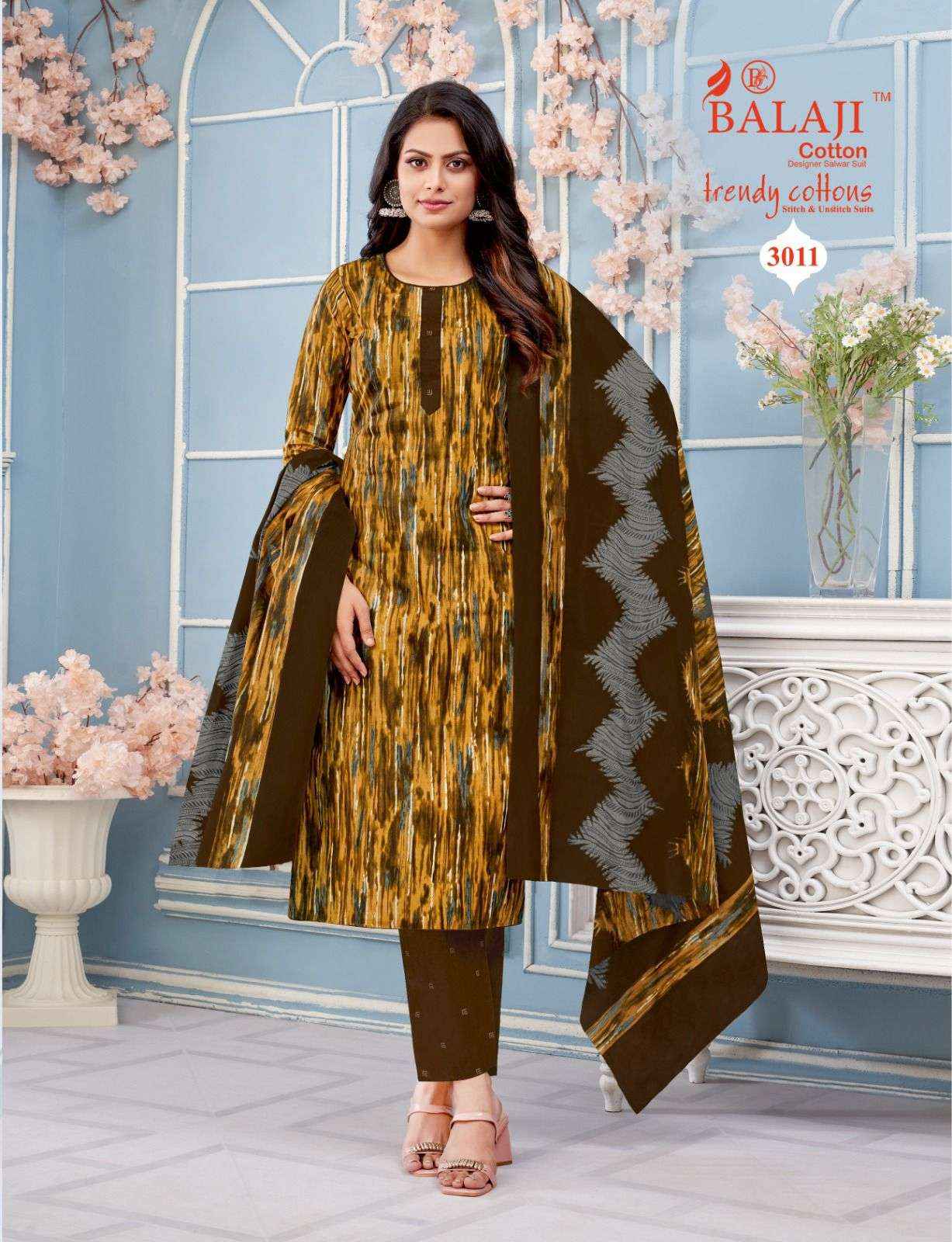 Balaji Cotton Trendy Cotton Vol 3 Printed Cotton Dress Material ( 12 Pcs Catalogue )
