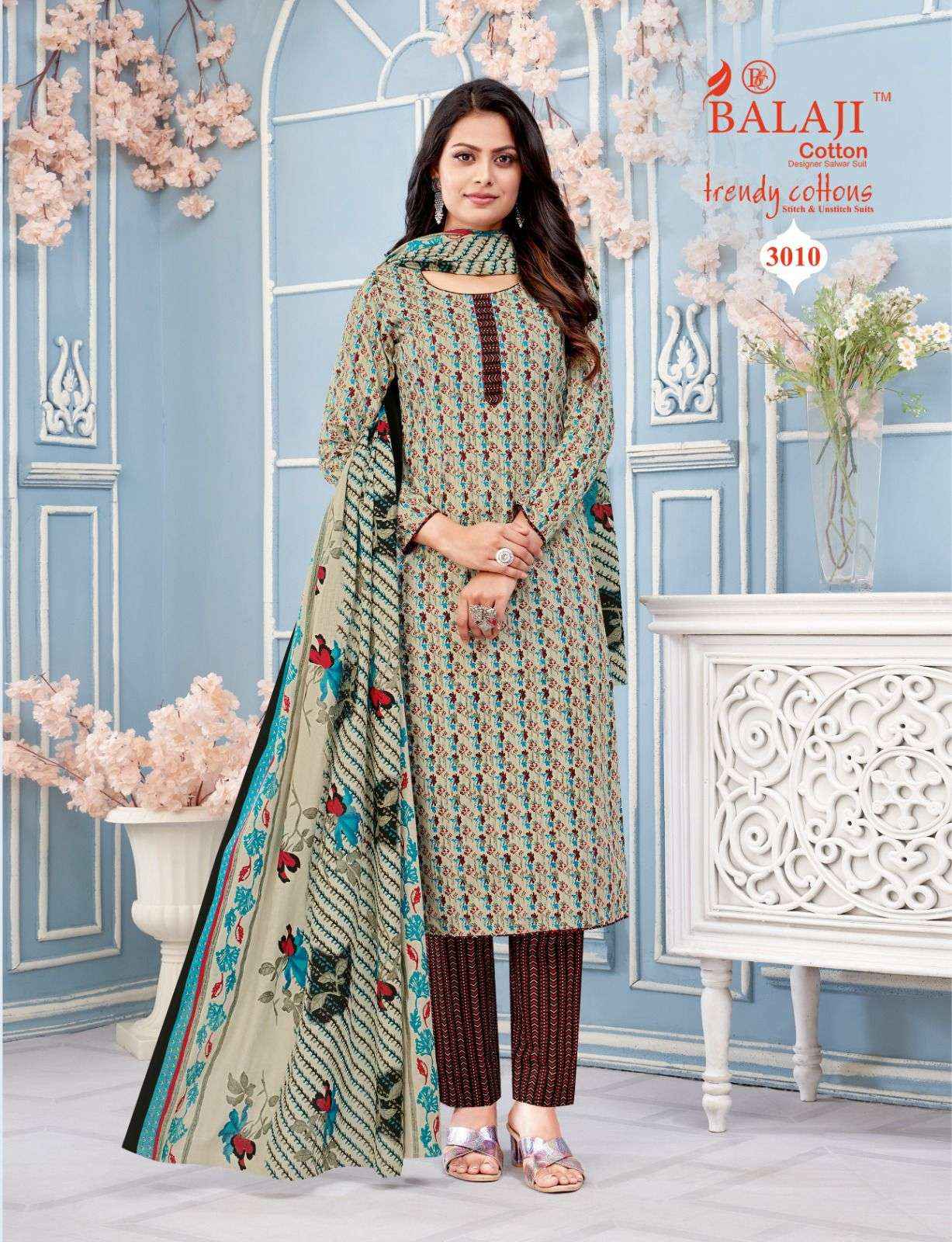 Balaji Cotton Trendy Cotton Vol 3 Printed Cotton Dress Material ( 12 Pcs Catalogue )