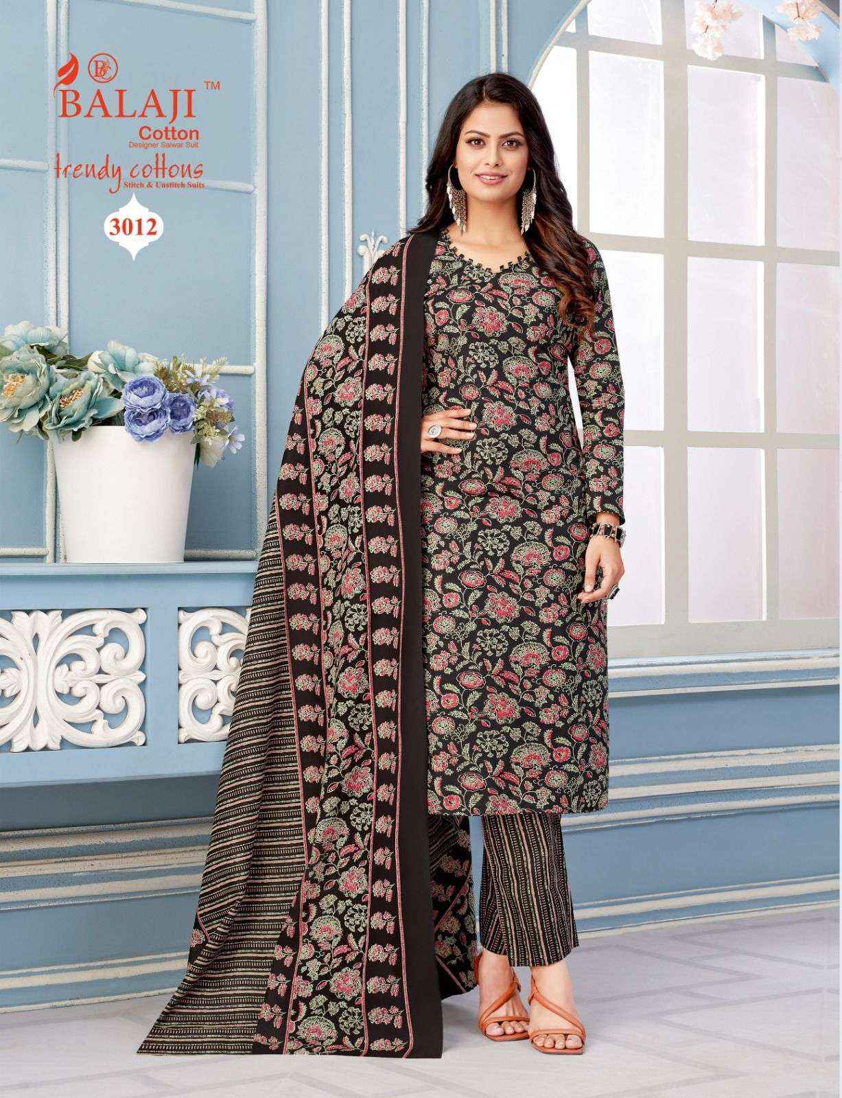 Balaji Cotton Trendy Cotton Vol 3 Printed Cotton Dress Material ( 12 Pcs Catalogue )