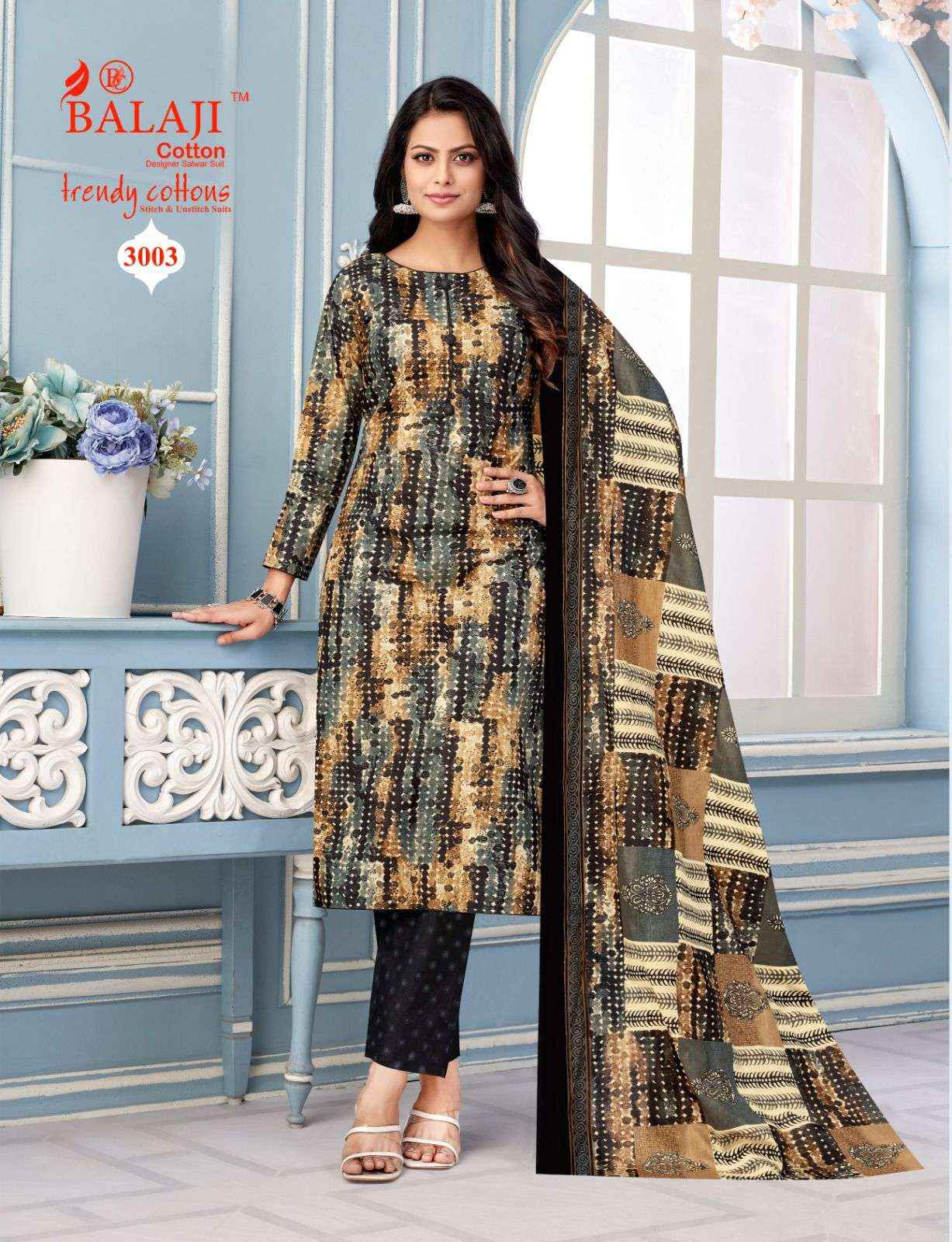 Balaji Cotton Trendy Cotton Vol 3 Printed Cotton Dress Material ( 12 Pcs Catalogue )
