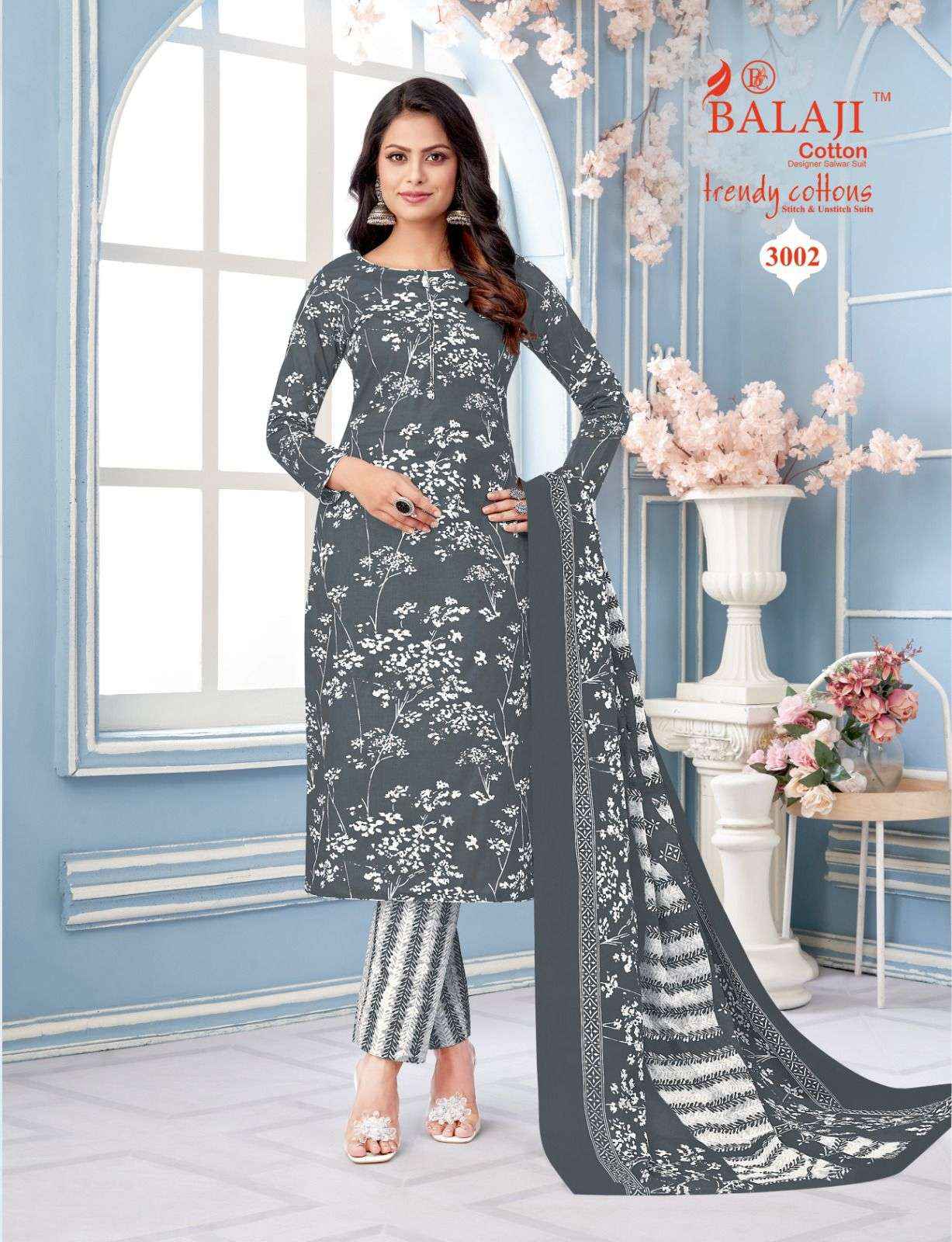 Balaji Cotton Trendy Cotton Vol 3 Printed Cotton Dress Material ( 12 Pcs Catalogue )