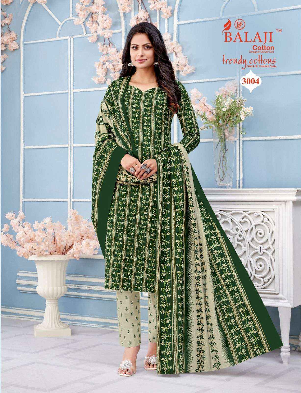 Balaji Cotton Trendy Cotton Vol 3 Printed Cotton Dress Material ( 12 Pcs Catalogue )