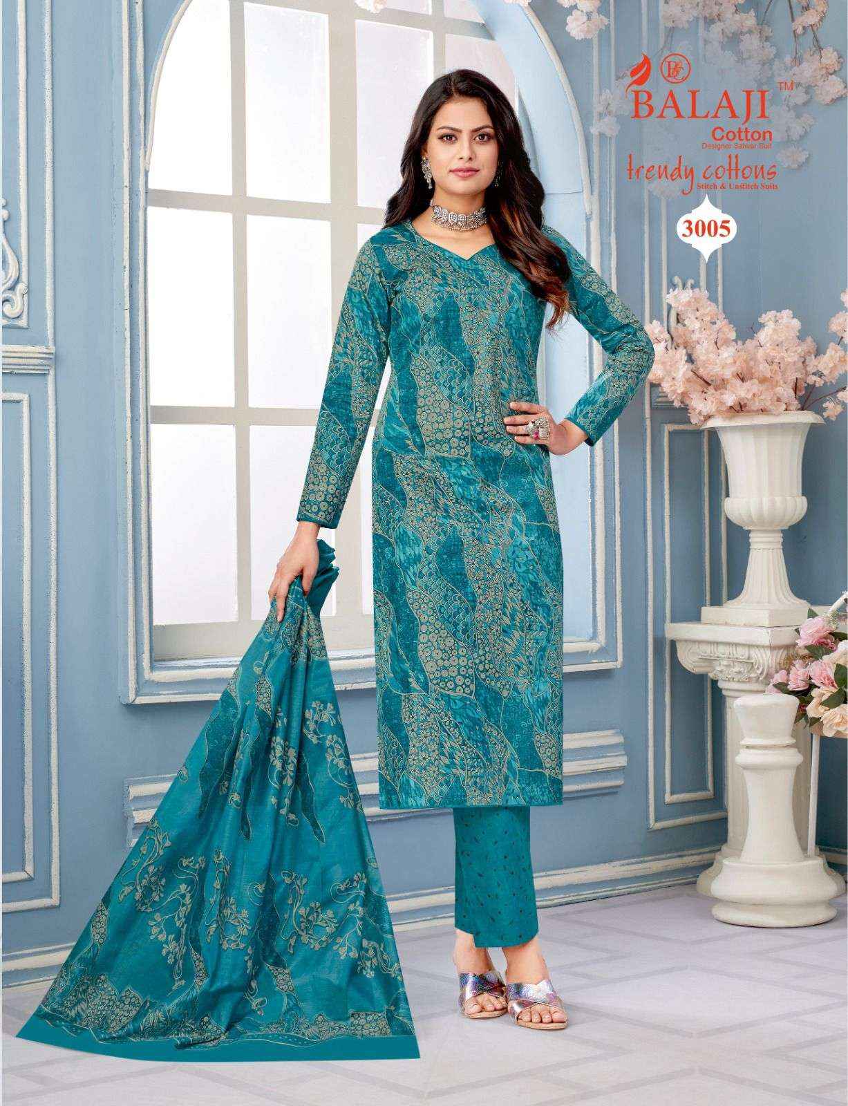 Balaji Cotton Trendy Cotton Vol 3 Printed Cotton Dress Material ( 12 Pcs Catalogue )