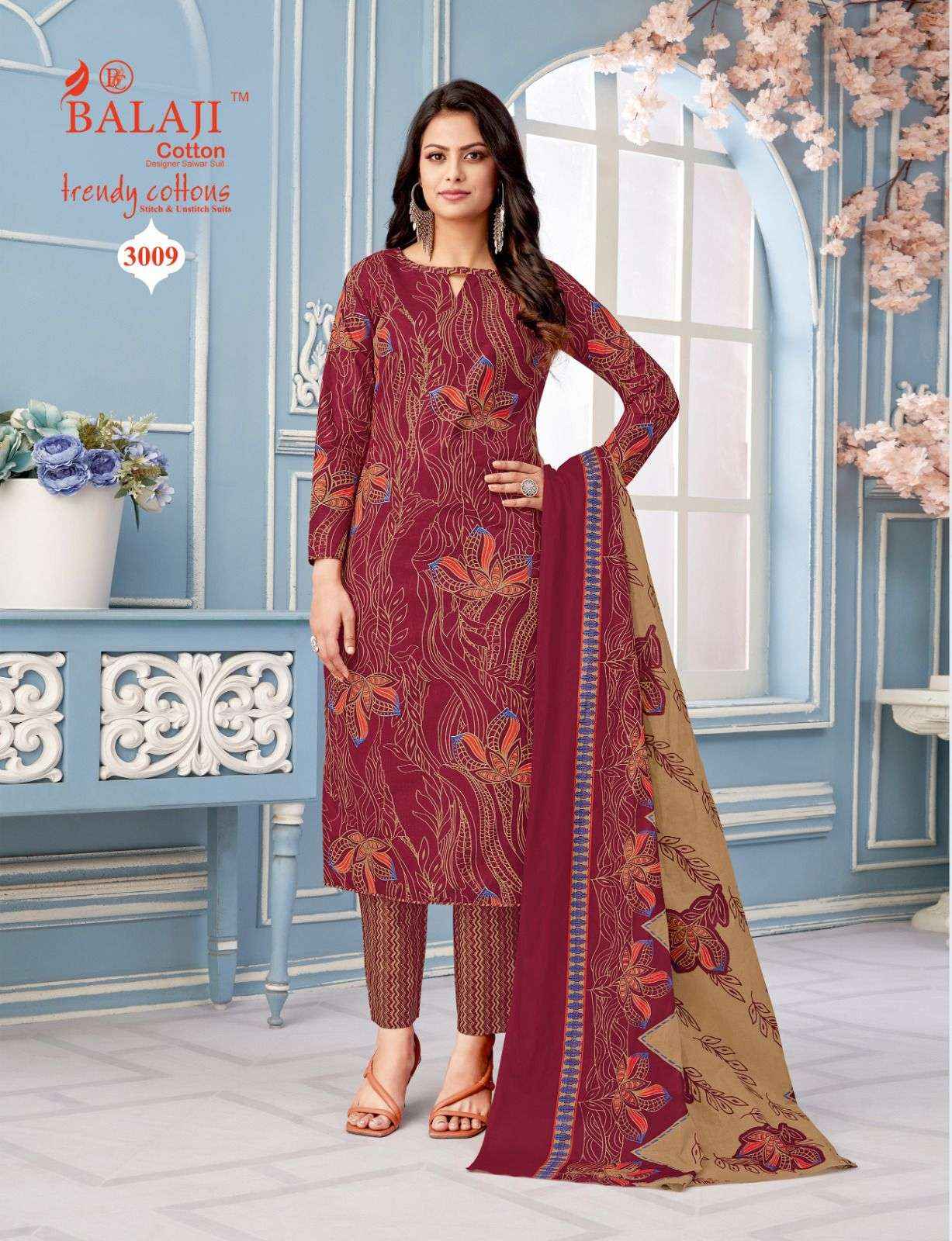 Balaji Cotton Trendy Cotton Vol 3 Printed Cotton Dress Material ( 12 Pcs Catalogue )