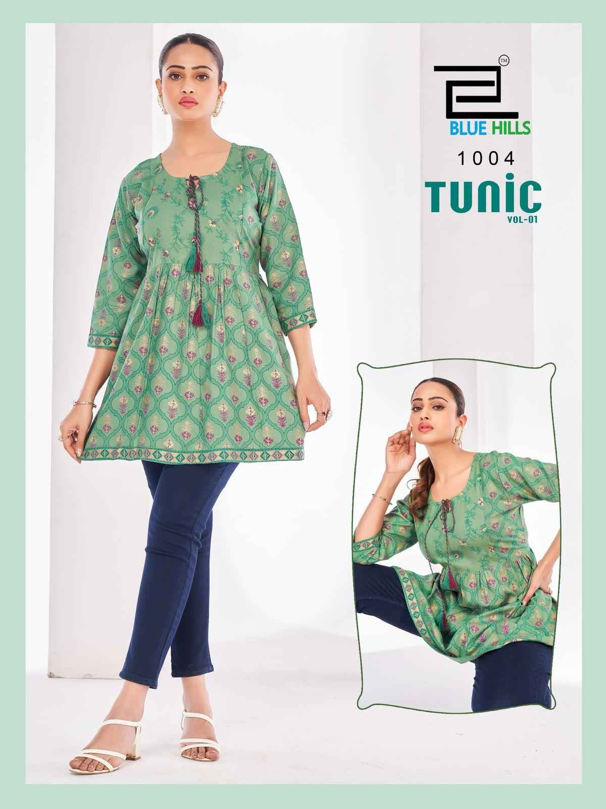 Blue Hills Tunic Vol 1 Rayon Short Top Wholesale Price ( 10 Pcs Catalogue )