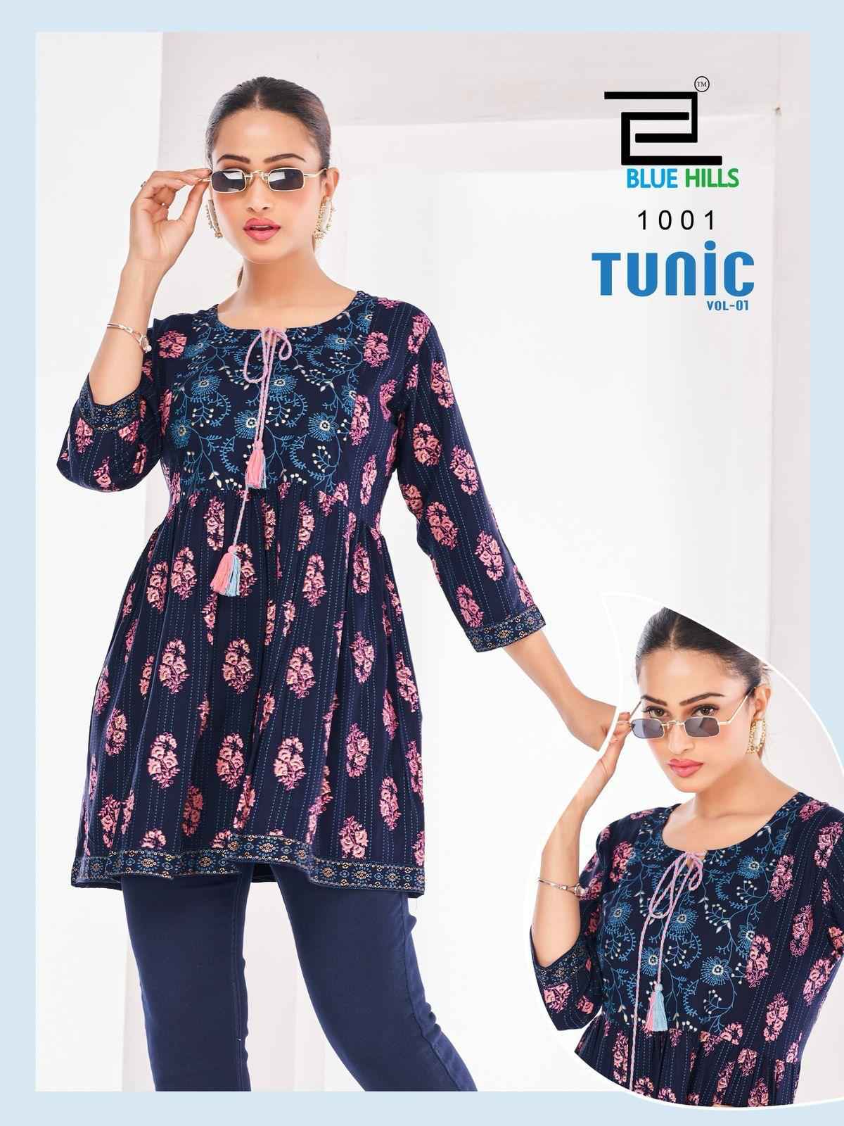 Blue Hills Tunic Vol 1 Rayon Short Top Wholesale Price ( 10 Pcs Catalogue )
