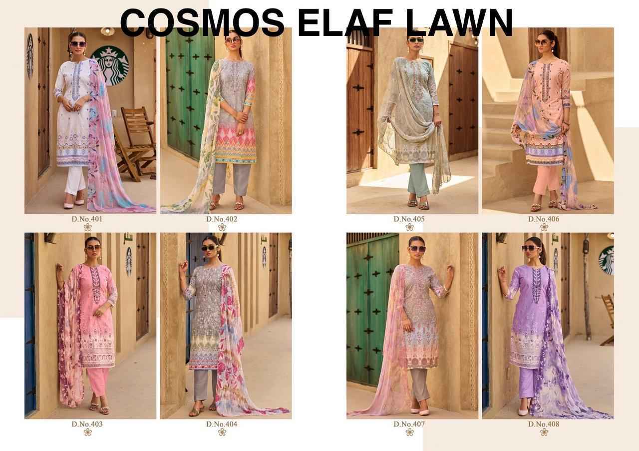 Cosmos Elaf Lawn Wholesale Cotton Dress Material Wholesale Price ( 8 pcs Catalogue )