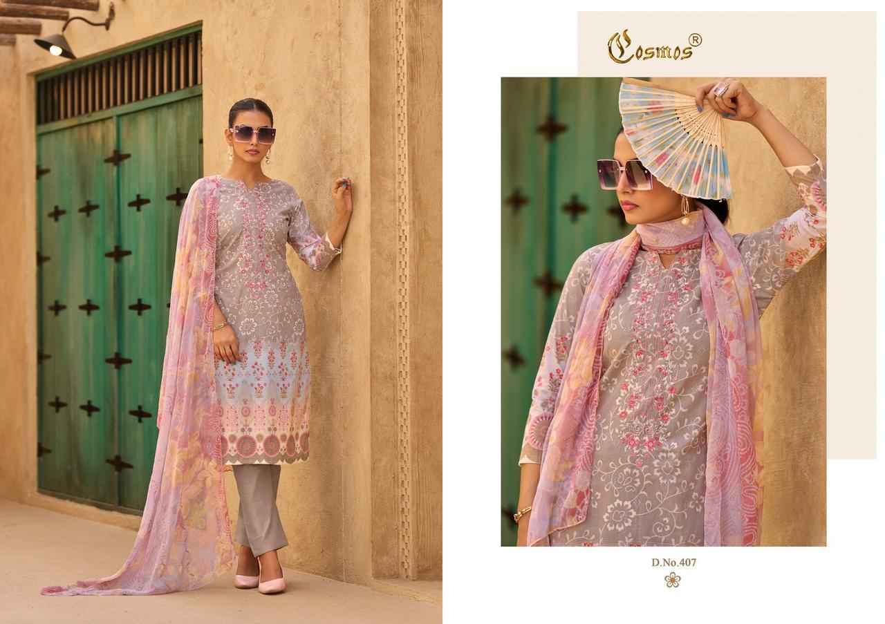 Cosmos Elaf Lawn Wholesale Cotton Dress Material Wholesale Price ( 8 pcs Catalogue )