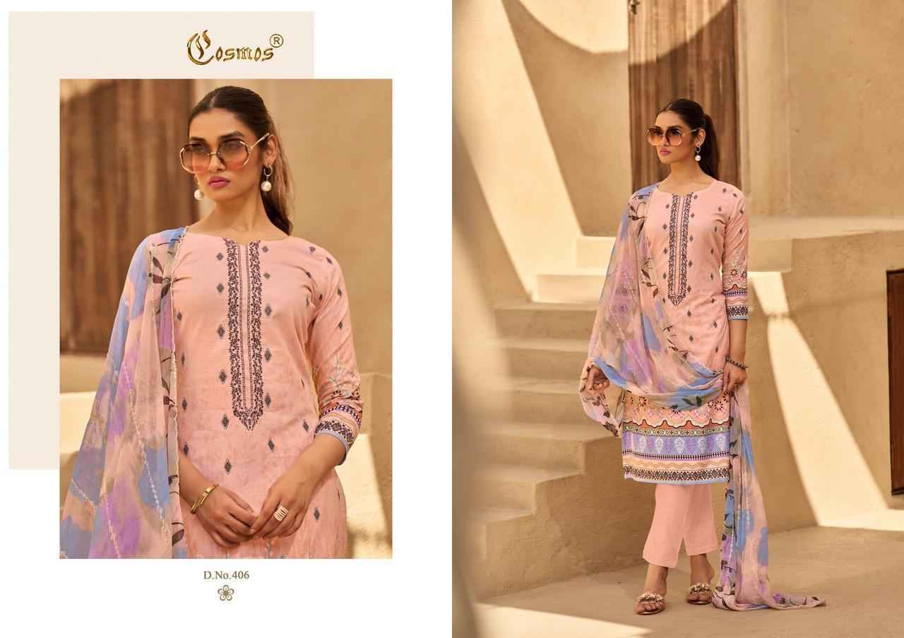 Cosmos Elaf Lawn Wholesale Cotton Dress Material Wholesale Price ( 8 pcs Catalogue )