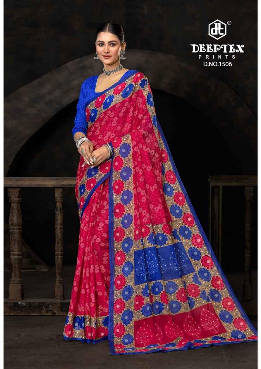Deeptex Prime Time Vol 15 Wholesale Pure Cotton Printed Sarees ( 10 Pcs Catalogue )