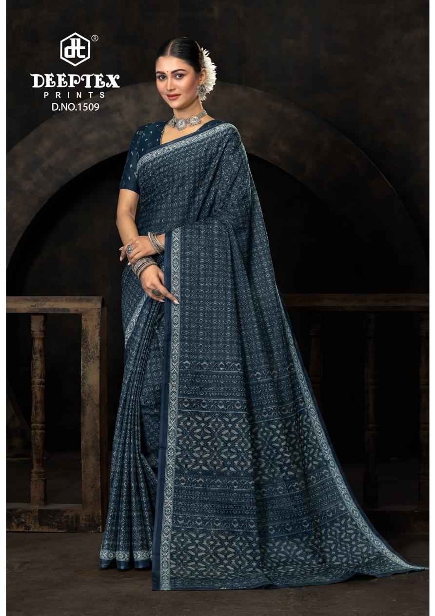Deeptex Prime Time Vol 15 Wholesale Pure Cotton Printed Sarees ( 10 Pcs Catalogue )