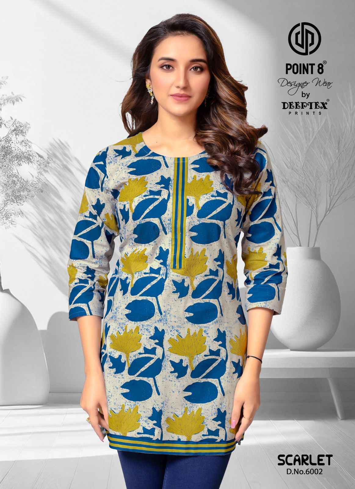 Deeptex Scarlet Vol 6 Short Cotton Tops Set Wholesale Price ( 10 Pcs Catalog )