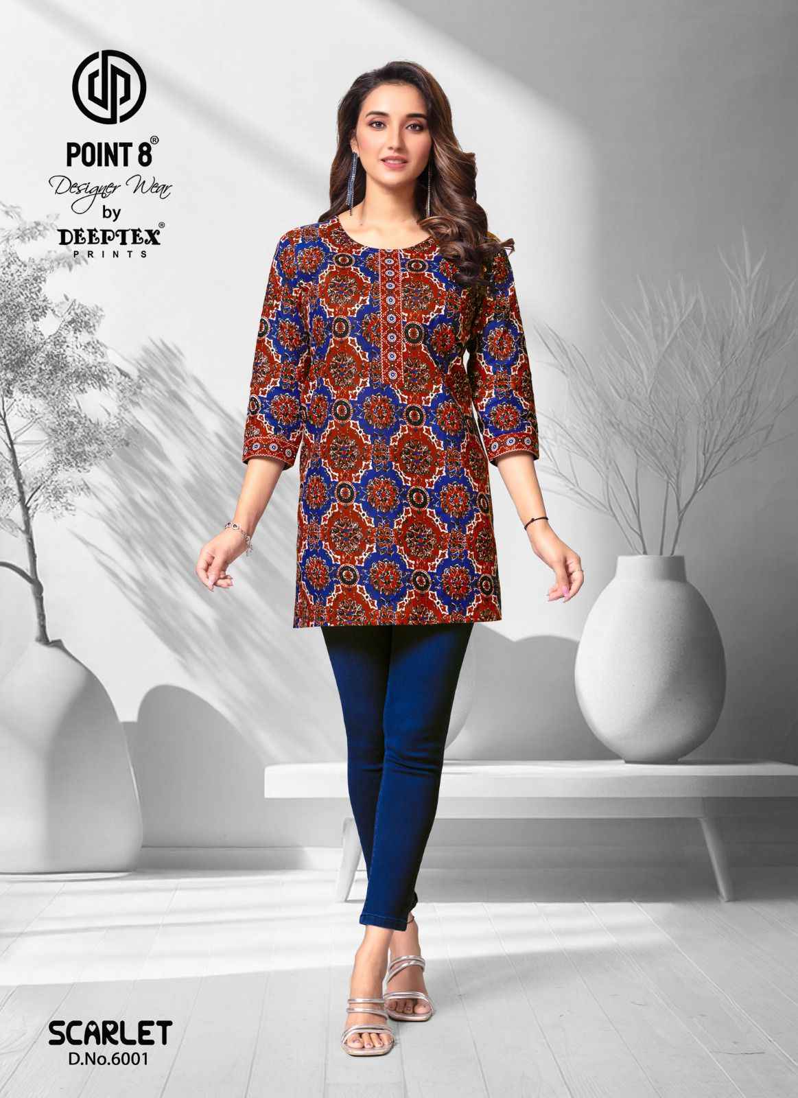 Deeptex Scarlet Vol 6 Short Cotton Tops Set Wholesale Price ( 10 Pcs Catalog )