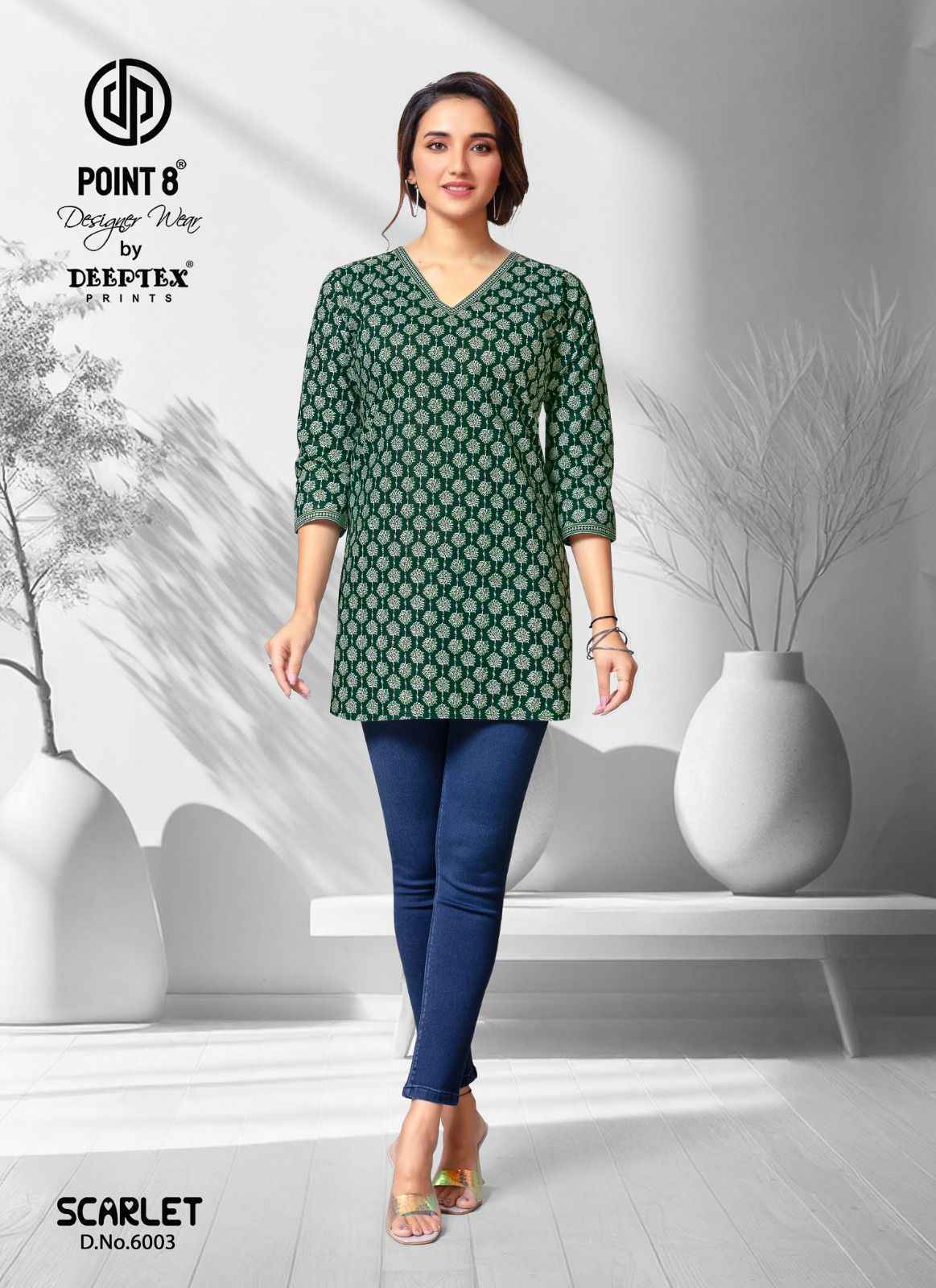 Deeptex Scarlet Vol 6 Short Cotton Tops Set Wholesale Price ( 10 Pcs Catalog )