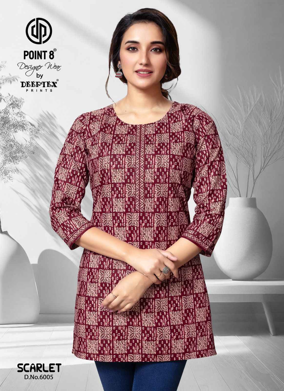 Deeptex Scarlet Vol 6 Short Cotton Tops Set Wholesale Price ( 10 Pcs Catalog )