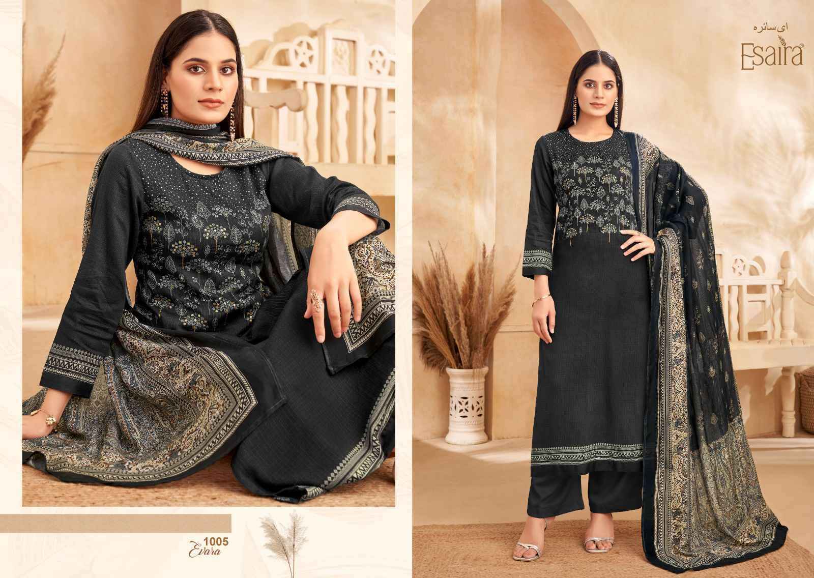 Esaira Evara Wholesale Cotton Satin Ladies Dress Material ( 8 Pcs Catalogue )