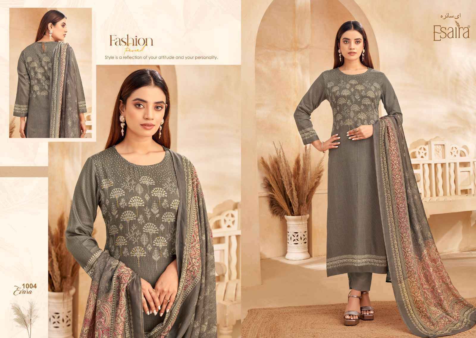 Esaira Evara Wholesale Cotton Satin Ladies Dress Material ( 8 Pcs Catalogue )