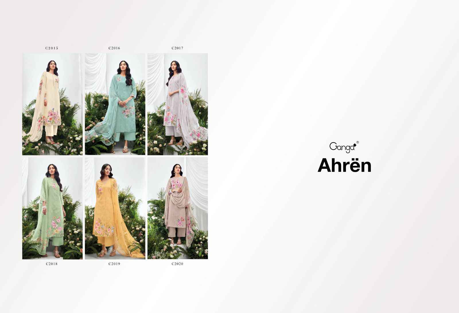 Ganga Ahren Embroidered Designer Salwar Suits ( 6 Pcs Catalogue )