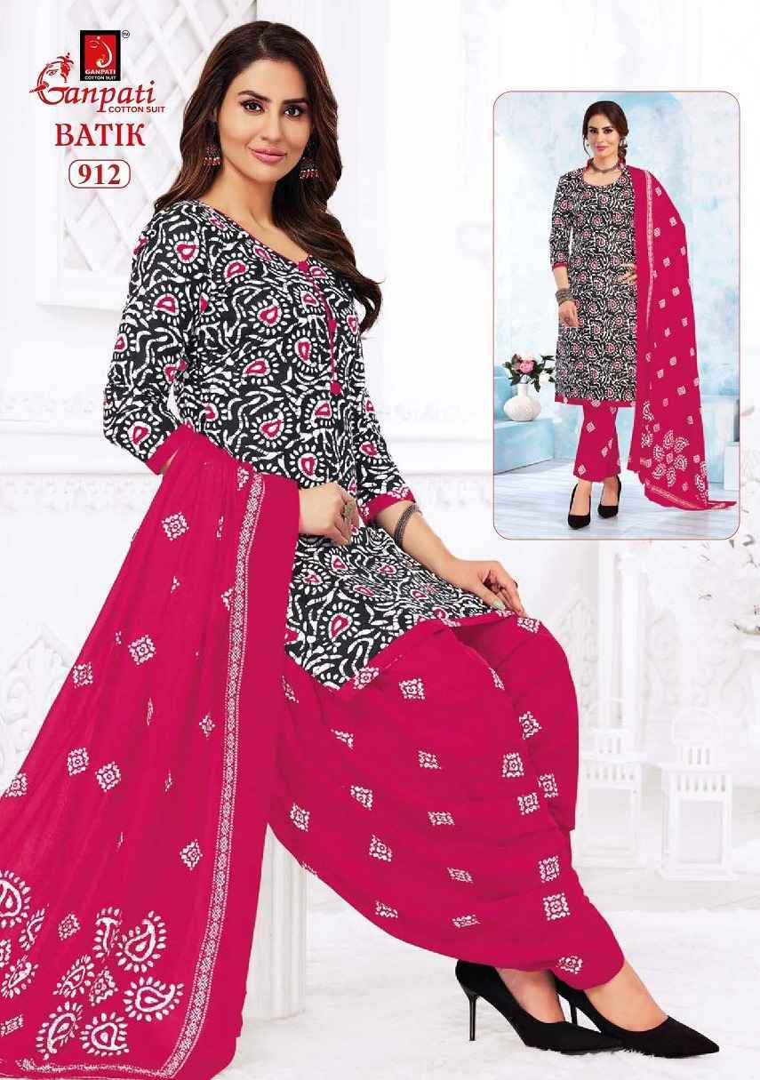 Ganpati Cotton Batik Vol 9 Wholesale Cotton Salwar Suits ( 15 pcs Catalogue )