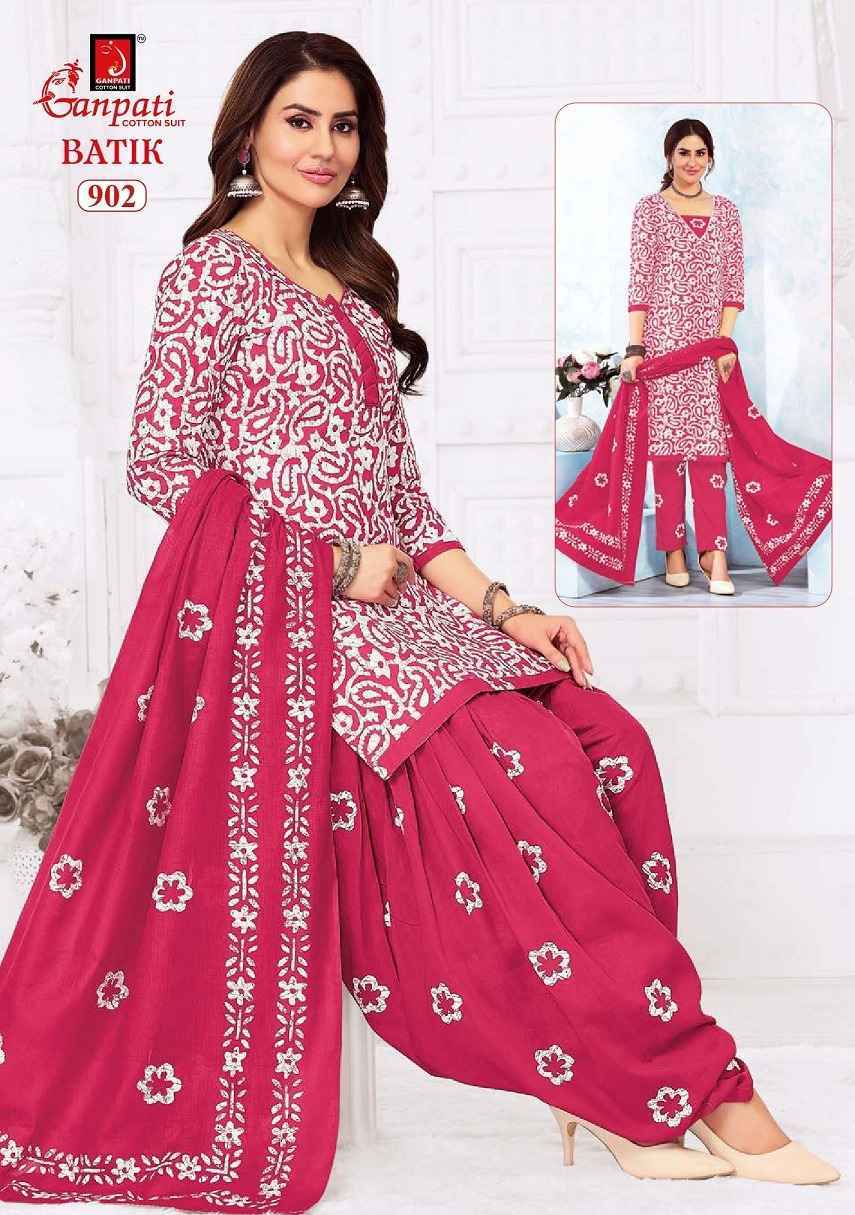 Ganpati Cotton Batik Vol 9 Wholesale Cotton Salwar Suits ( 15 pcs Catalogue )