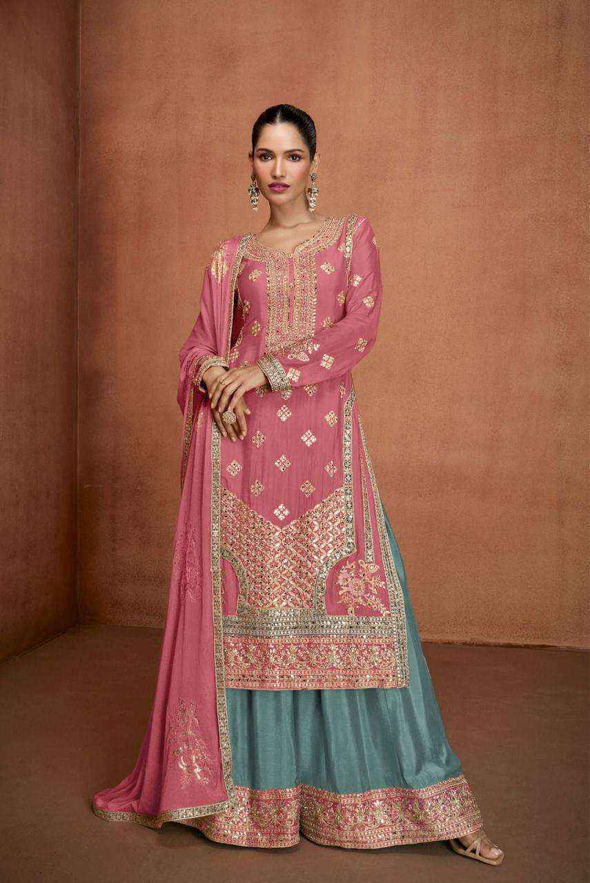 Gulkayra Designer Himani Wholesale Readymade Chinon Dress Material ( 3 pcs Catalogue )