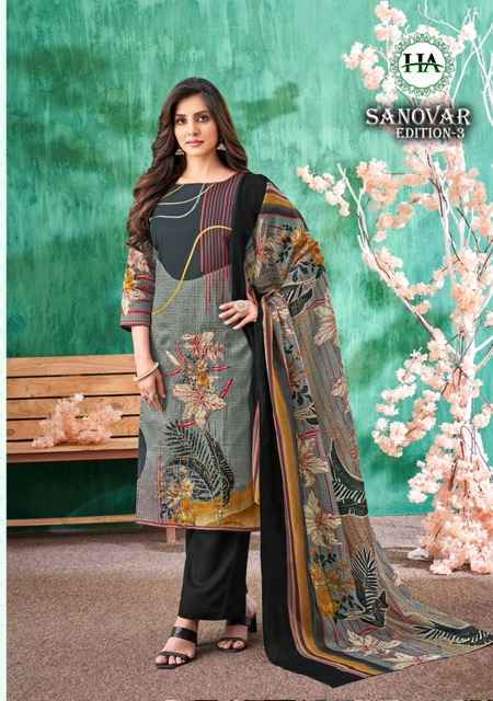 Harshit Fashion Sanovar Edition 3 Wholesale Zam Cotton Dress Material ( 6 pcs Catalogue )