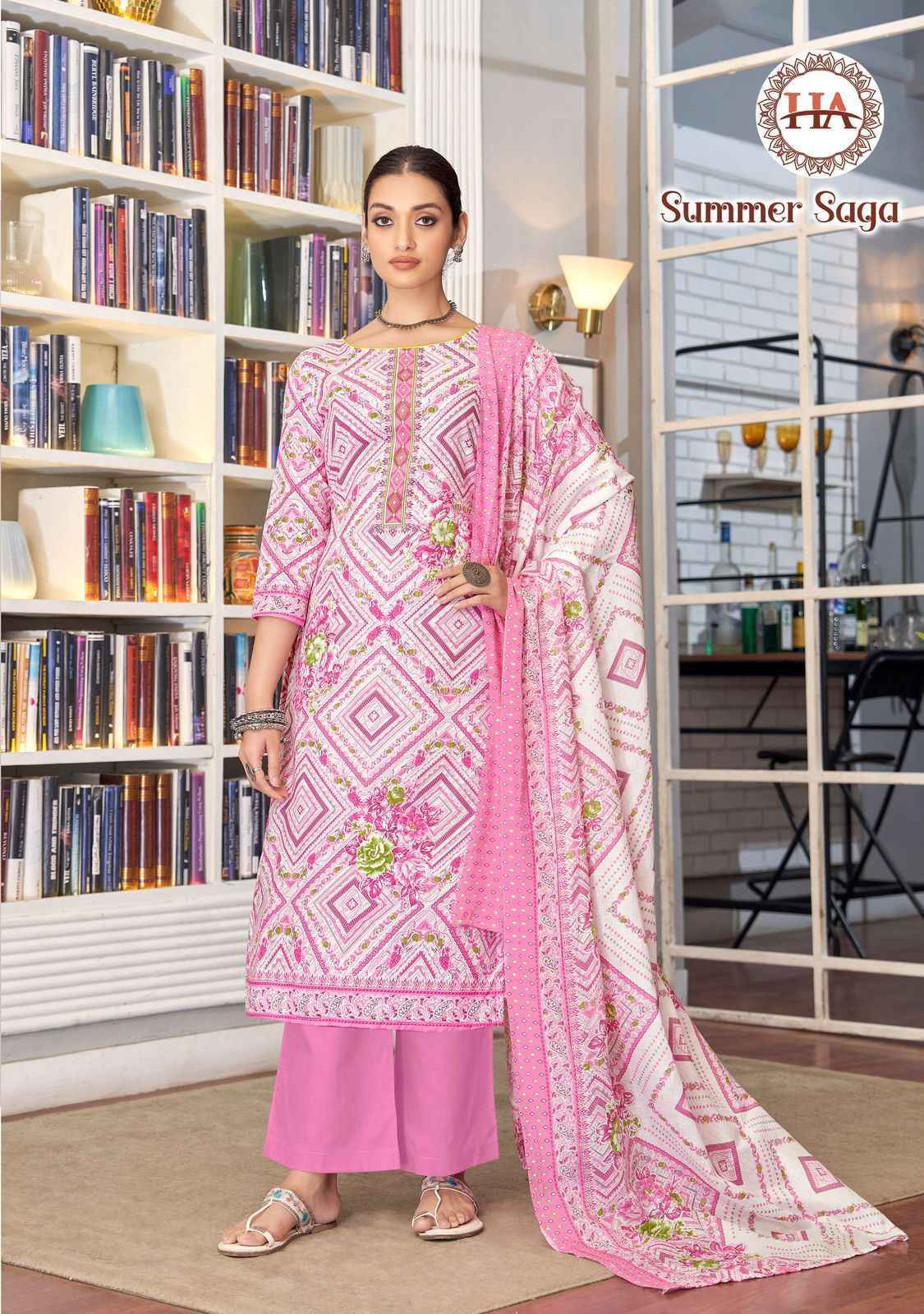 Harshit Fashion Summer Saga Suits - Wholesale Market Surat ( 8 Pcs Catalogue )