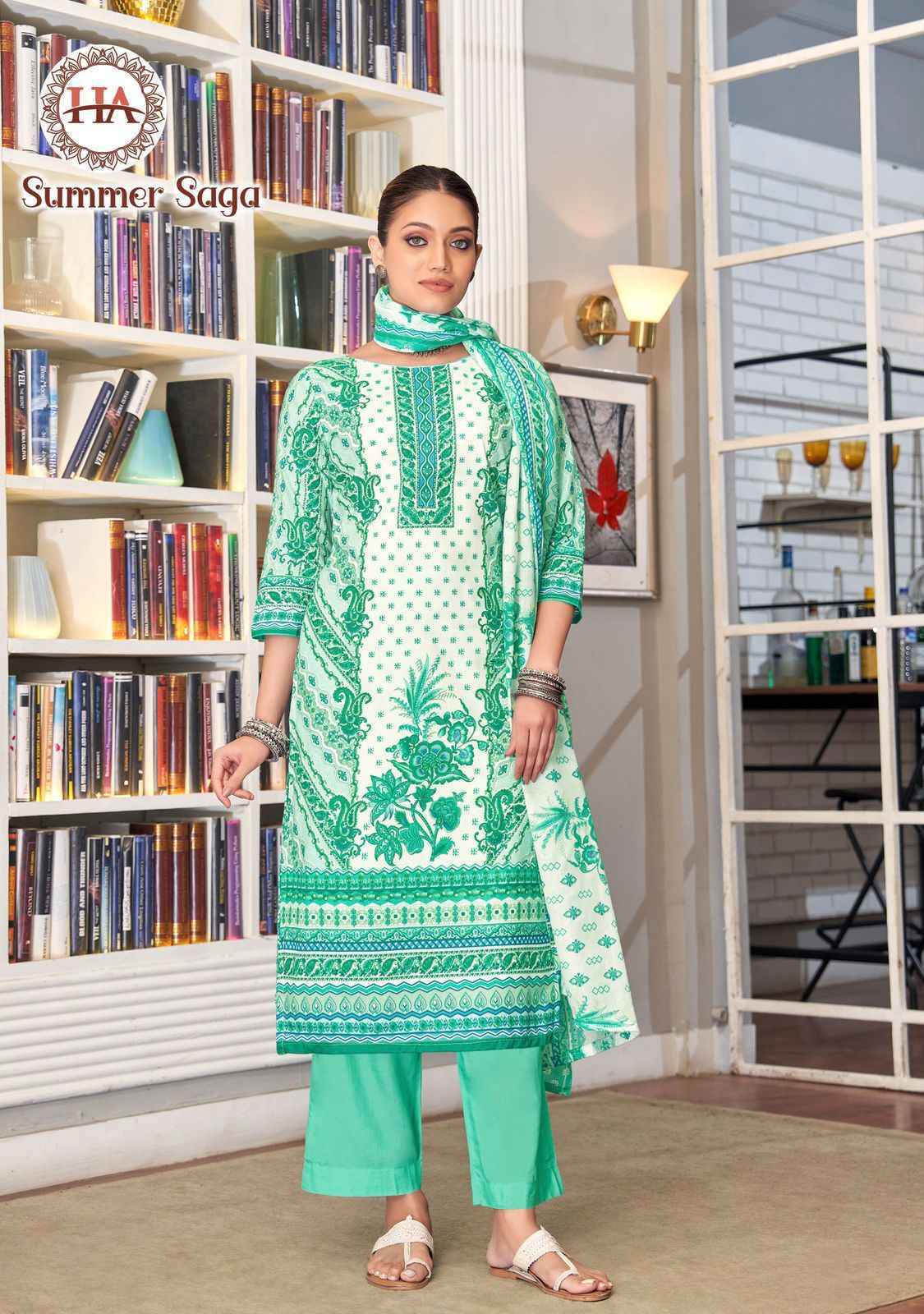 Harshit Fashion Summer Saga Suits - Wholesale Market Surat ( 8 Pcs Catalogue )