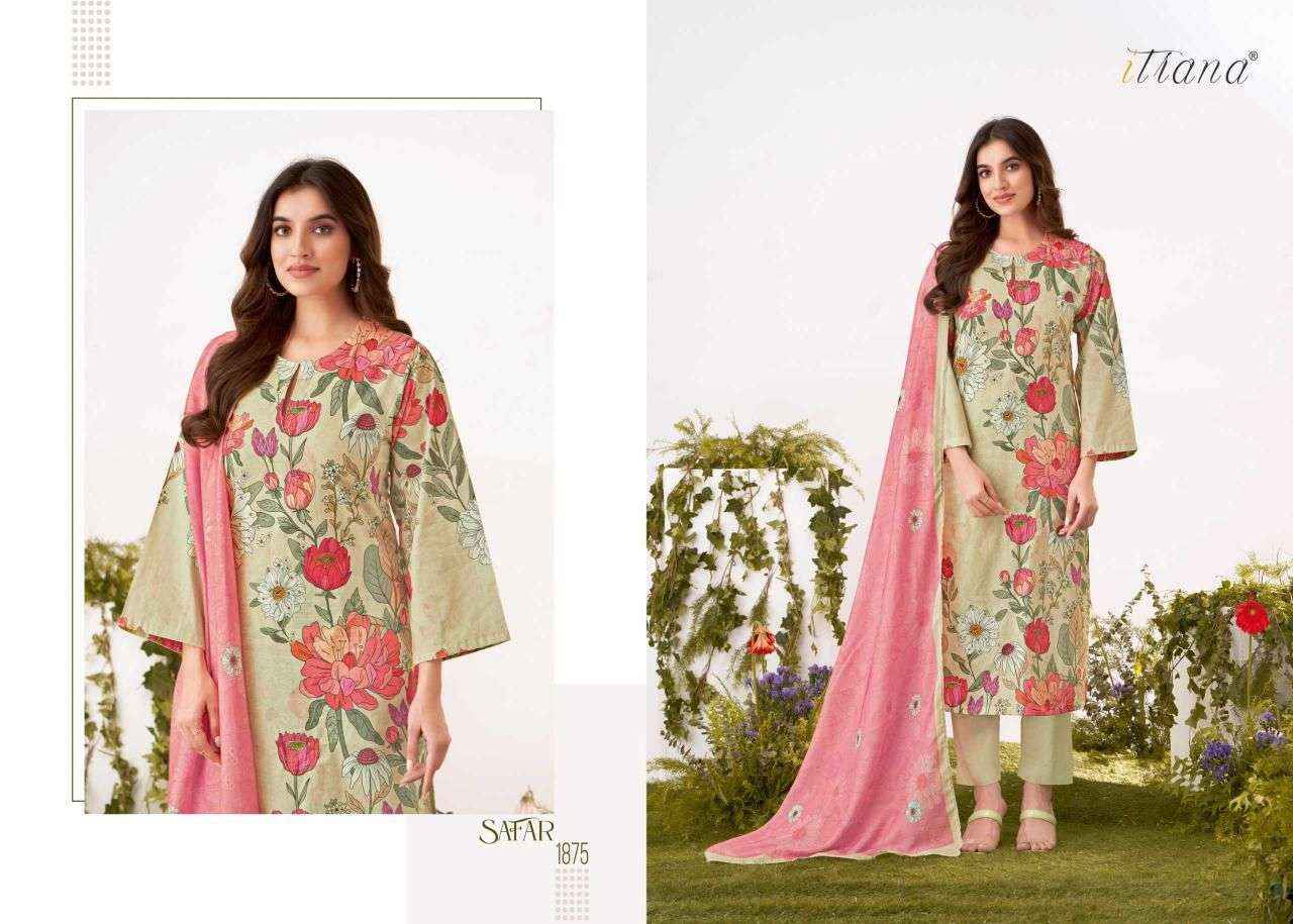 ITRANA SAFAR LAWN COTTON DIGITAL PRINT WITH HAND WORK SUIT Wholesale Price ( 6 Pcs Catalog )