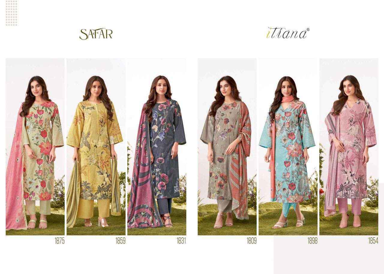 ITRANA SAFAR LAWN COTTON DIGITAL PRINT WITH HAND WORK SUIT Wholesale Price ( 6 Pcs Catalog )