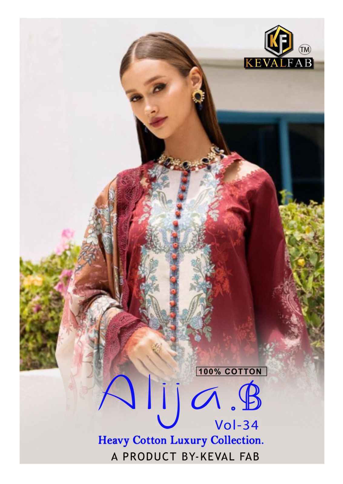 Keval Fab Alija B Vol 34 Wholesale Pakistani Salwar Kameez Wholesale Price  ( 6 pcs Catalogue )
