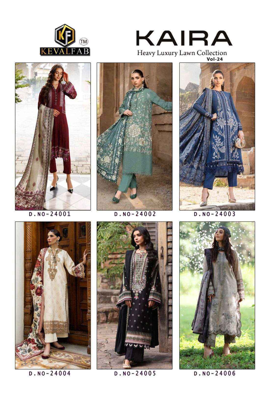 Keval Fab Kaira Vol 24 Wholesale Cotton Dress Material ( 6 pcs Catalogue )