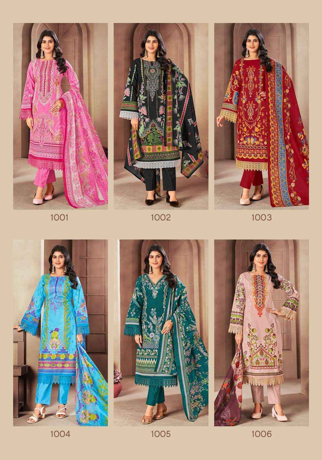 Laado Meher Vol 1 Lawn Cotton Wholesale Ladies Dress Material ( 6 Pcs Catalogue )