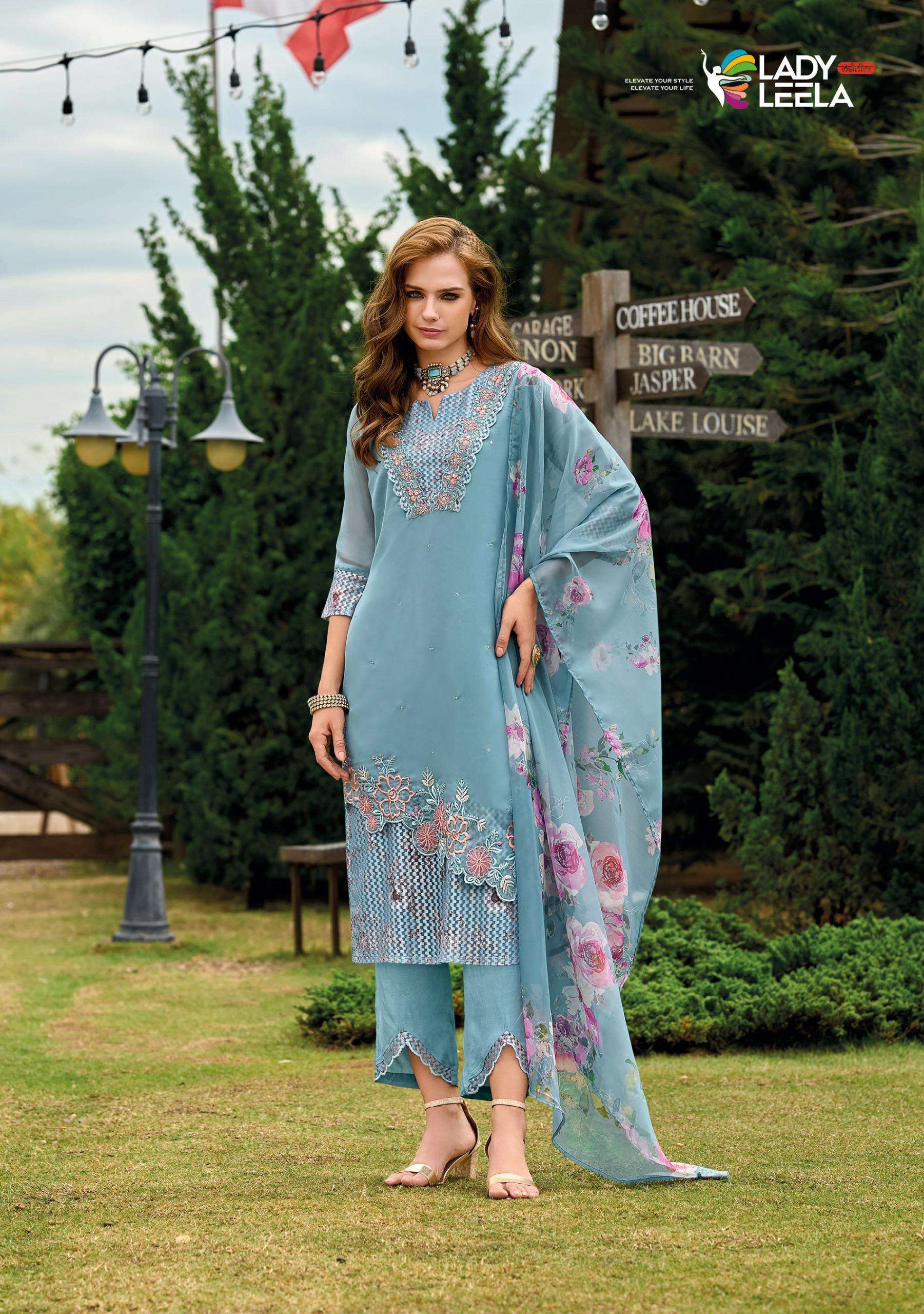LADY LEELA INAYA VOL 2 ORGANZA BEAUTIFUL LADIES SUIT WHOLESALE PRICE ( 6 PCS CATALOG )