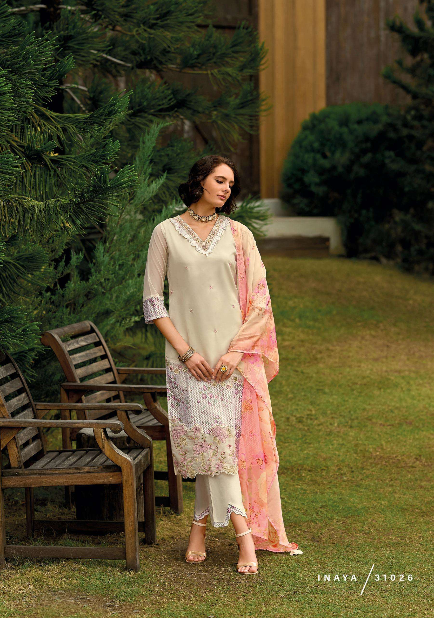 LADY LEELA INAYA VOL 2 ORGANZA BEAUTIFUL LADIES SUIT WHOLESALE PRICE ( 6 PCS CATALOG )