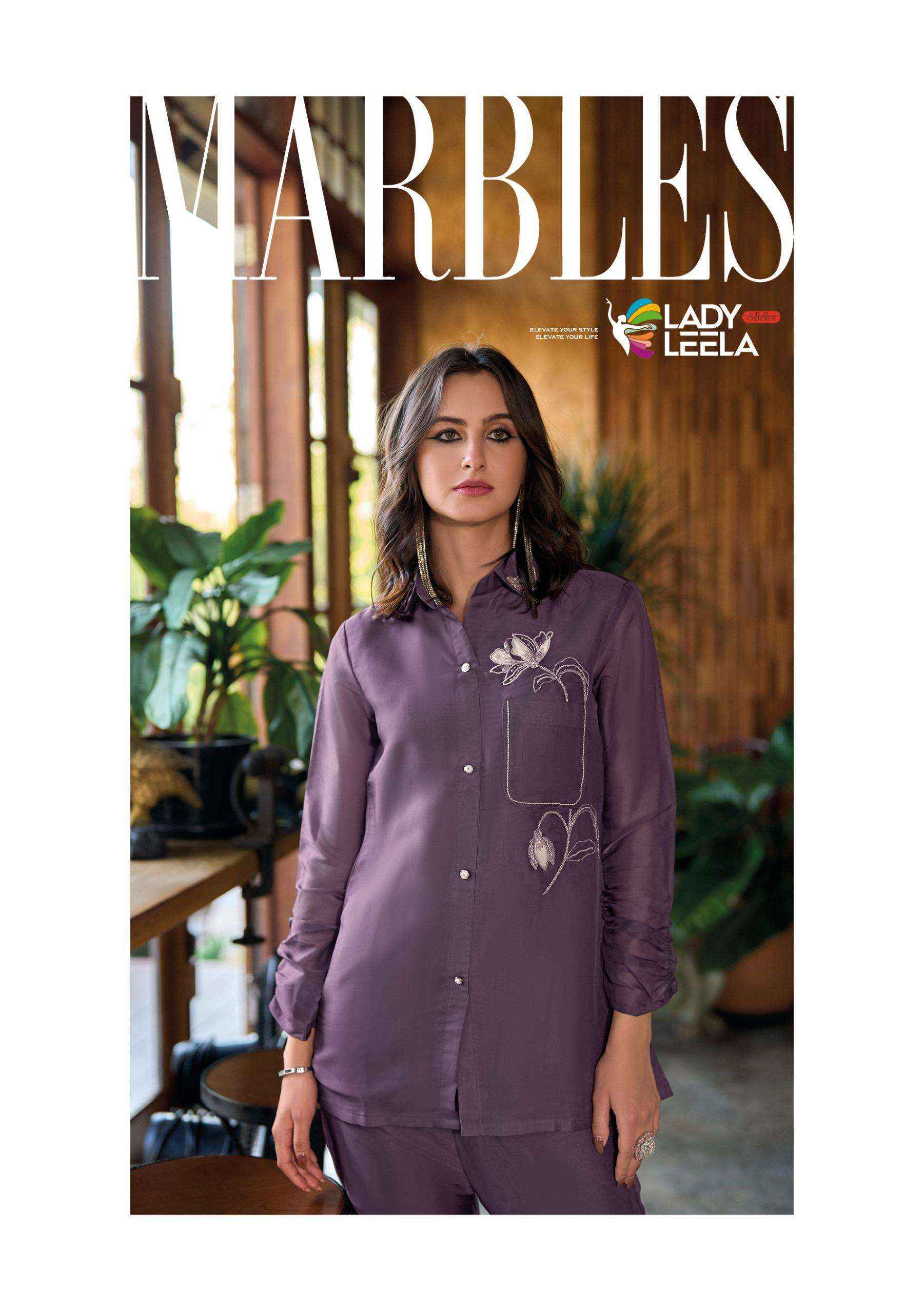 Lady Leela Marbles Vol 6 Wholesale Designer Work Co - Ord Set ( 6 Pcs Catalogue )