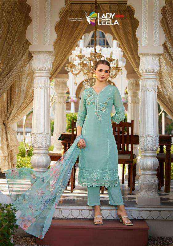 Lady Leela Varnika Wholesale Organza Designer Readymade Suits ( 6 pcs Catalog )