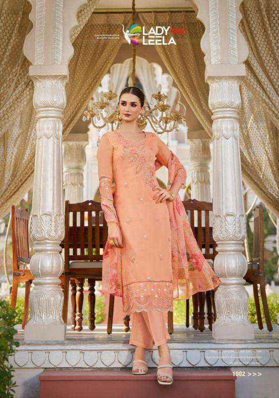Lady Leela Varnika Wholesale Organza Designer Readymade Suits ( 6 pcs Catalog )